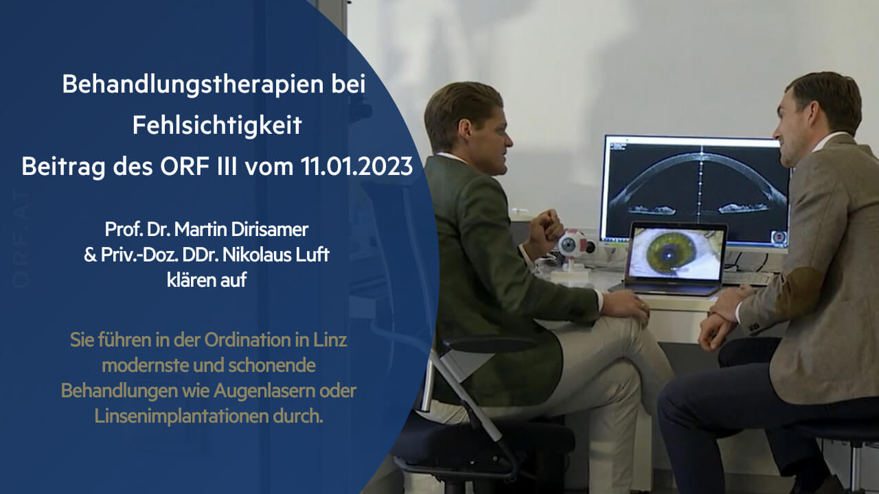 Beitrag ORF3, Augenärzte Wien, Dirisamer Luft Priglinger